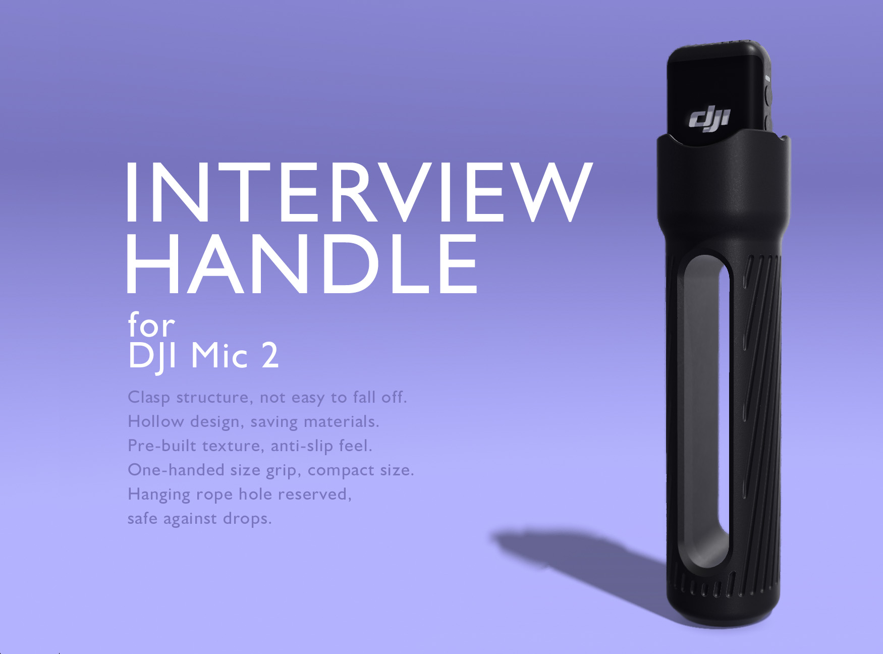 DJI Mic 2 Interview Handle - LivDECK ReDesign